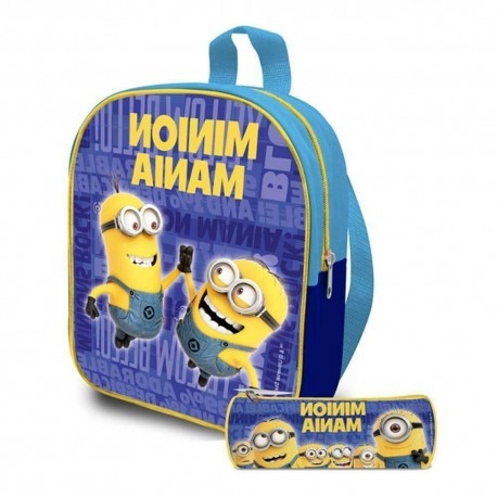 Kit Scuola Minions: Zaino Asilo Materna + Astuccio Portacolori Tombolino