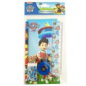 Blister Scuola 5 Pezzi Paw Patrol: Chase, Marshall e Rubble - Matita, Notes, Gomma, Righello e Temperino