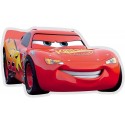 Tappeto Cameretta Sagomato Disney Cars Saetta McQueen - 50x80 cm, Antiscivolo, Colori Vivaci e Resistenti