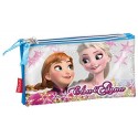 Astuccio Bustina Portacolori 3 Scomparti Frozen Disney - Scuola CM. 22x12x10