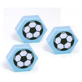 Set da 30 Gomme a Forma di Pallone da Calcio - Ideali per Regalini Fine Festa, Scuola e Compleanni - Diametro 4 cm