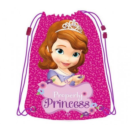 Sacca Principessa Sofia Disney – Borsa da Tempo Libero e Palestra per Bambina, Con Spallacci e Chiusura a Coulisse