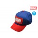 Cappellino con Visiera Rigida Logo Marvel - Stile Rapper - 58 cm