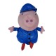 "Peluche Peppa Pig con Impermeabile Blu – Morbido e Divertente, 30 cm di Gioia per i Bambini!"