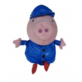 "Peluche Peppa Pig con Impermeabile Blu – Morbido e Divertente, 30 cm di Gioia per i Bambini!"