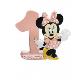 Sagoma Minnie Disney Personalizzata con Nome - 70 cm, Polistirolo 3D - Decorazione Compleanno Bambina