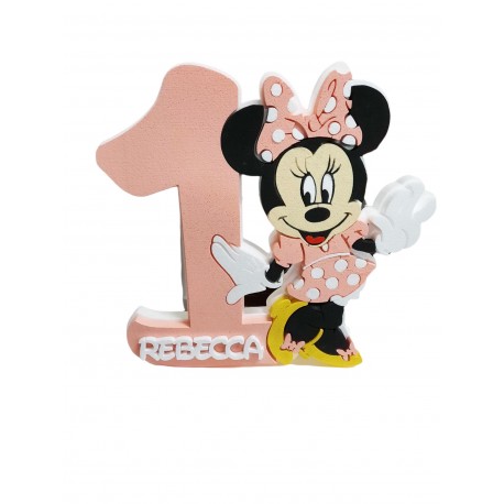 Sagoma Minnie Disney Personalizzata con Nome - 70 cm, Polistirolo 3D - Decorazione Compleanno Bambina