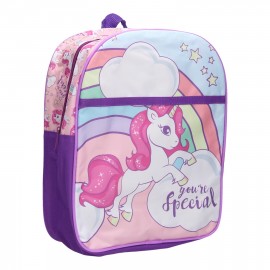 Zaino Asilo Materna Disney Unicorno - Borsa Scuola Bambina con Spallacci e Manico - 32 cm