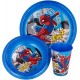 Set Pappa 3 Pezzi di Spiderman Marvel - Piatto Fondo, Piano e Bicchiere in Plastica BPA-free