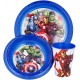 SET PAPPA AVENGERS SUPEREROE PIATTO PIANO PIATTO FONFO E BICCHIERE BAMBINO