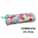 ASTUCCIO TOMBOLINO SCUOLA UNICORNO PORTACOLORI CILINDRO BAMBINA 23X8CM