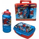 Set Pranzo Spiderman Marvel con Borraccia 400 ml e Porta Merenda - Scuola e Tempo Libero