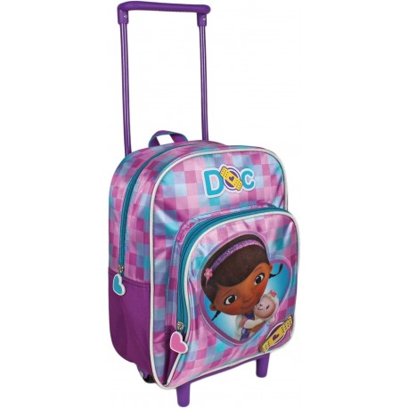 Zaino Asilo con Trolley Dottoressa Peluche – Ruote, Manico Allungabile, Spallacci Imbottiti, 30 cm